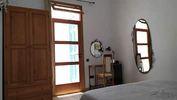 1 bedroom, desk, laptop workspace, iron/ironing board