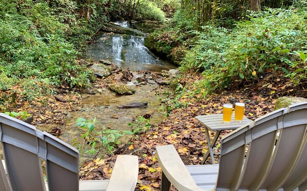 Property grounds - Waterfall House near Brevard, NC - Waterfalls and stream - Close to Asheville (Rosman)