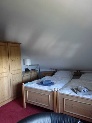 2 bedrooms, desk, travel crib, WiFi