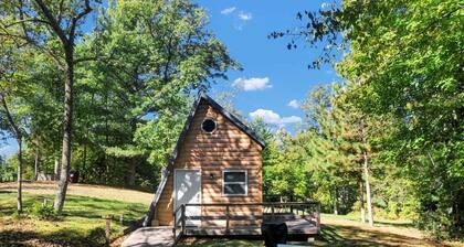 Tiny Home with Big Balcony Overlooking Long Lake
