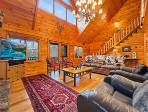 Télévision, cheminée, lecteur de DVD