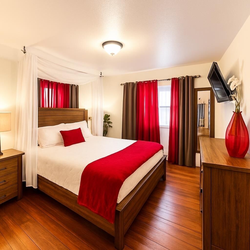 3 sovrum, skrivbord, strykjärn/strykbräda och gratis wi-fi