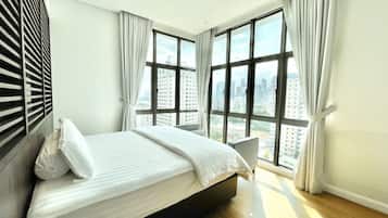Deluxe Apartment, 4 Bedrooms, City View | 4 bedrooms, in-room safe, desk, blackout curtains