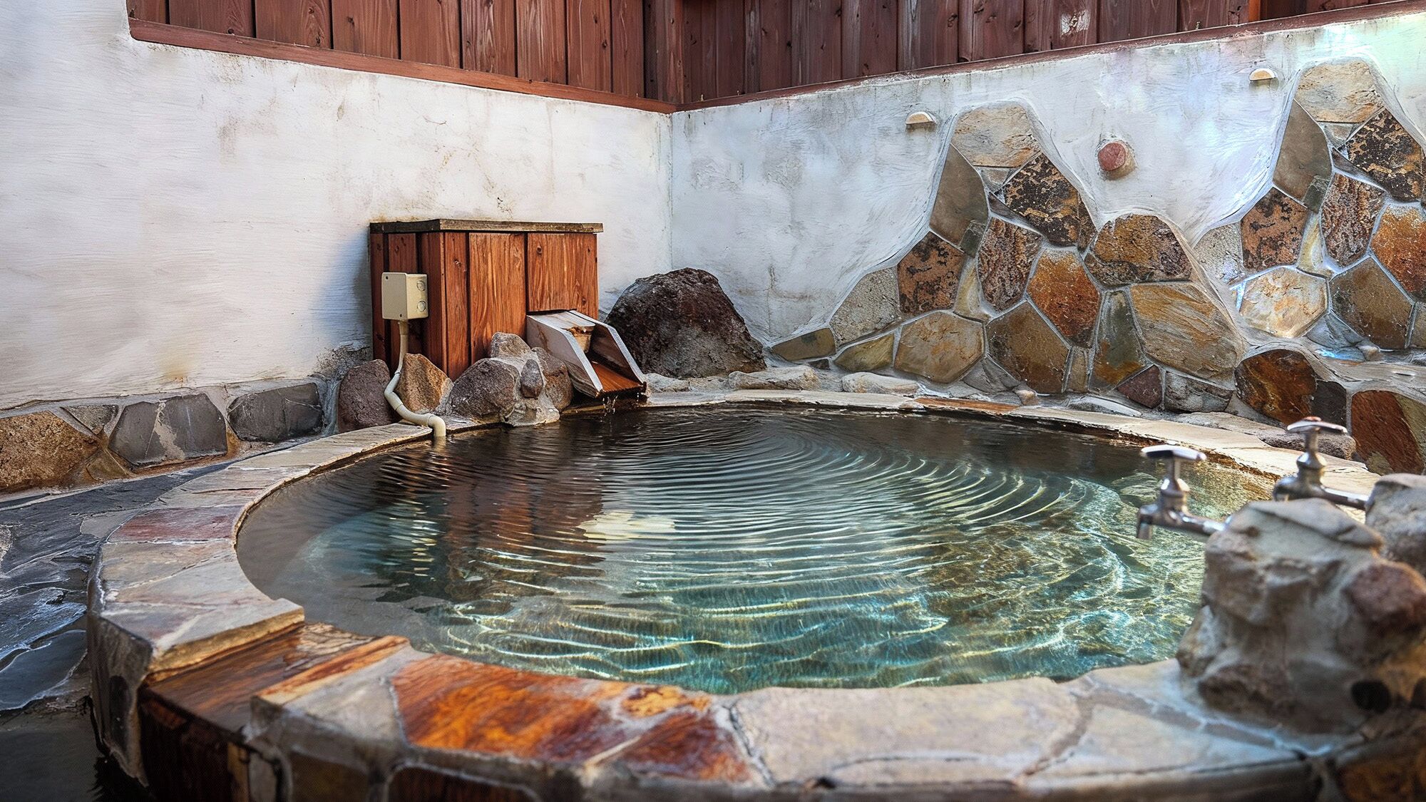 Twin room with open-air hot spring bath Hisui(101), Non-Smoking | Individually furnished, desk, free WiFi