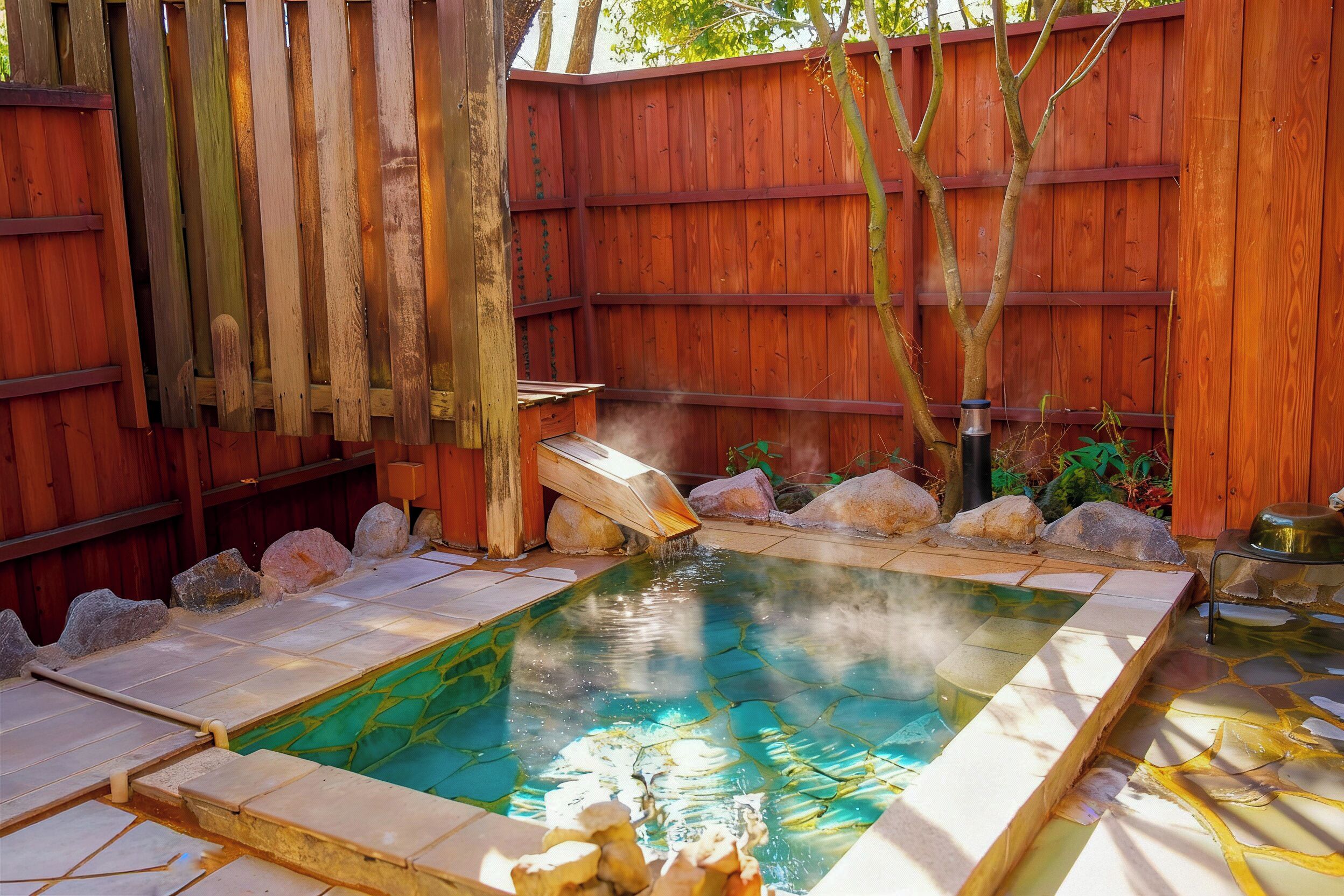 Twin room with open-air hot spring bath Sango(103), Non-Smoking | Individually furnished, desk, free WiFi