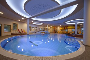 Indoor pool, a heated pool