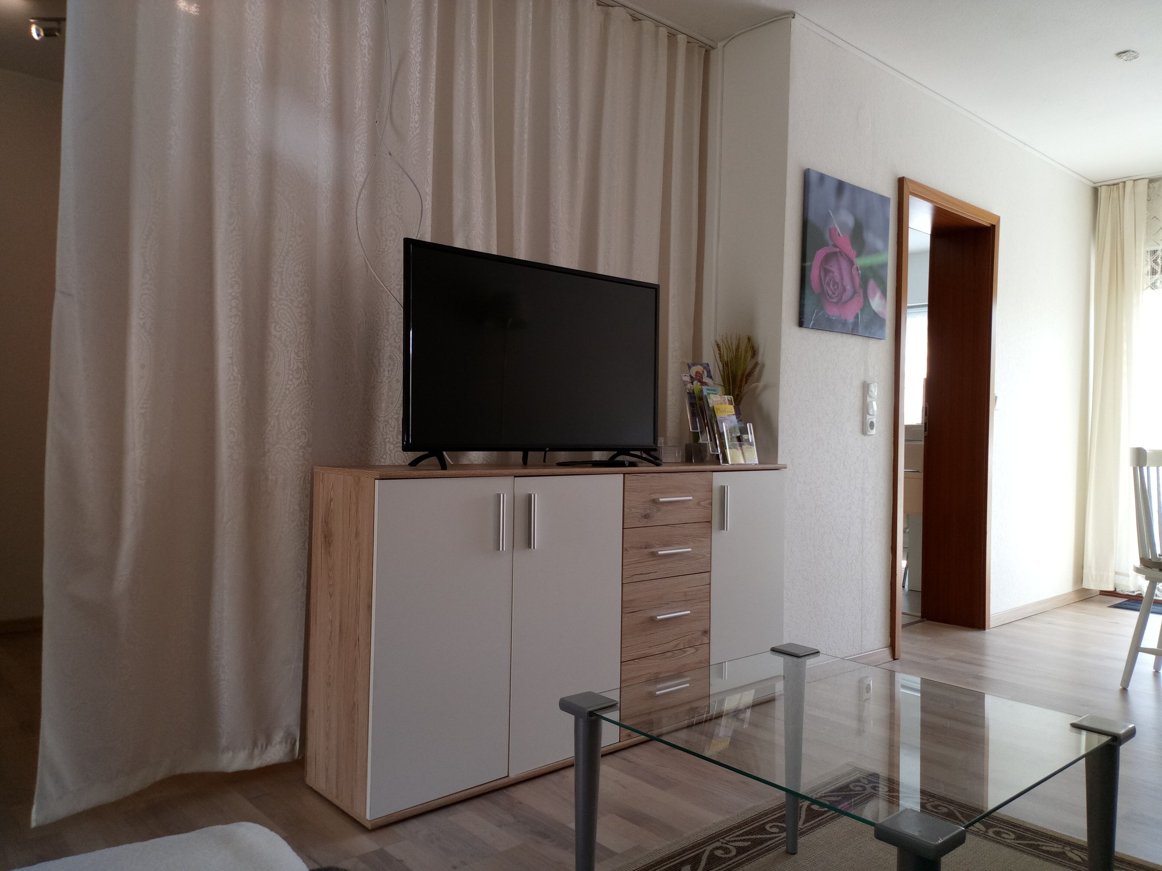 Apartment, Terrace | Living area | 43-inch flat-screen TV with satellite channels, Smart TV, Netflix