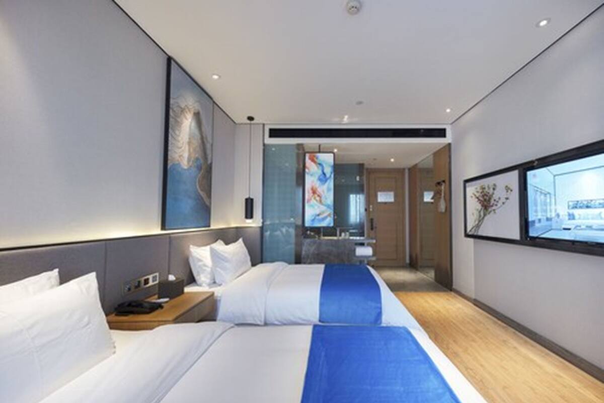Desk, blackout curtains, free WiFi, bed sheets