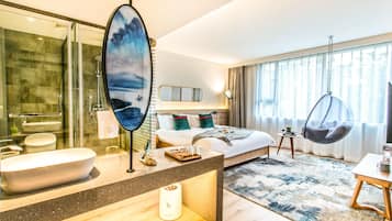 Quarto casal elite, para não fumantes | Cortinas blackout, Wi-Fi de cortesia, roupa de cama