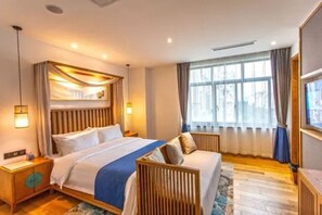 ห้องดีไซน์ดับเบิล | โต๊ะทำงาน, ผ้าม่านกันแสง, Wi-Fi ฟรี, ผ้าปูที่นอน