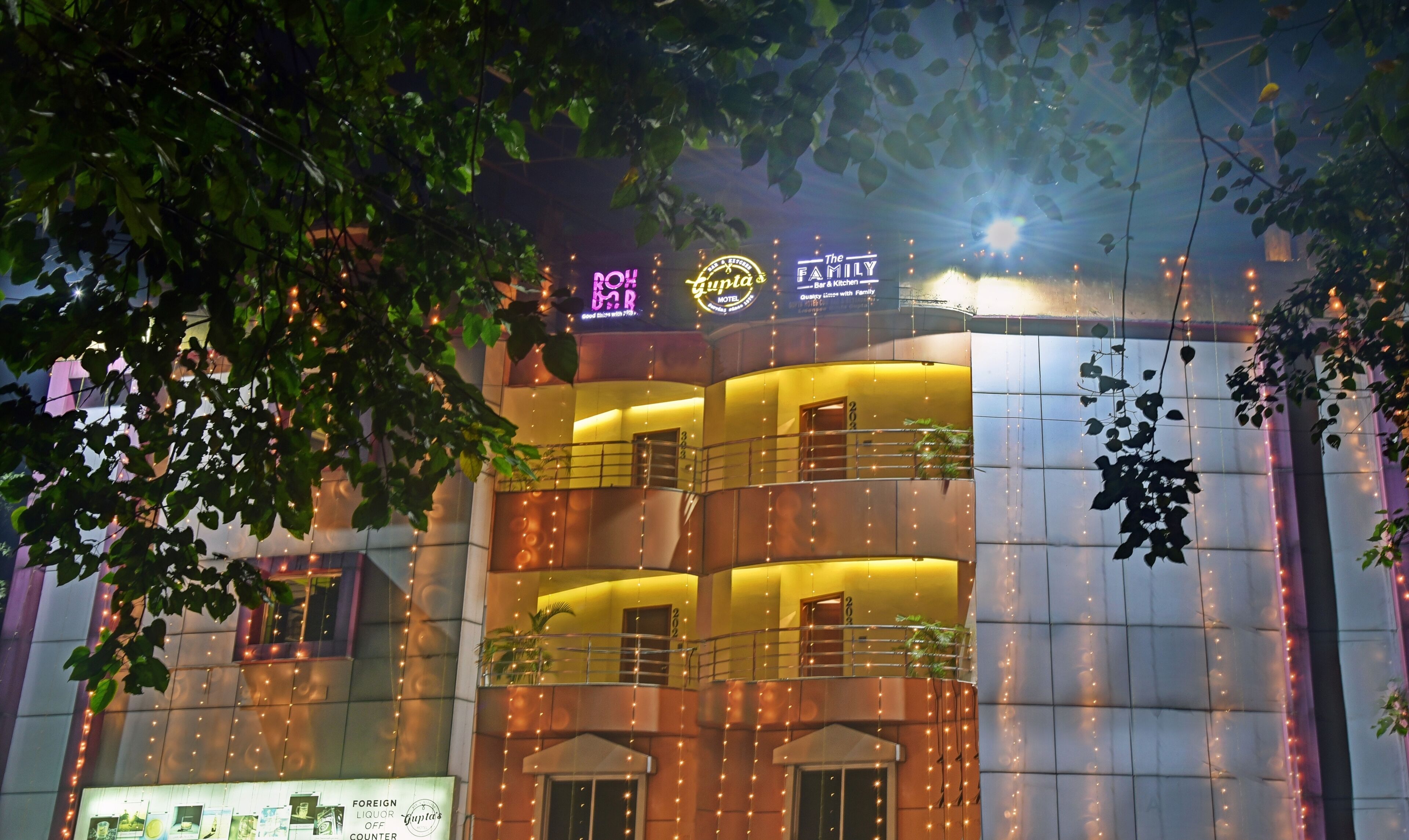 Front of property – evening/night