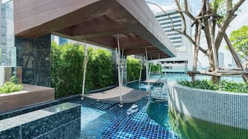 Outdoor pool, a rooftop pool