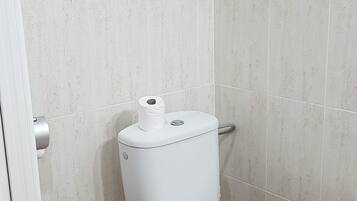 Shower, towels, soap