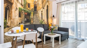 Comfort Apartment, 1 Bedroom (Rakowicka 15A st.) | Living room | 42-inch flat-screen TV with cable channels, TV - My Krakow Apartments - City Center (Kraków)