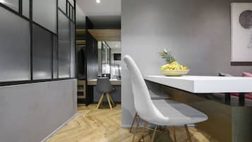 Apartment, 1 Bedroom (Ataraxia Suite) | Living room | Smart TV