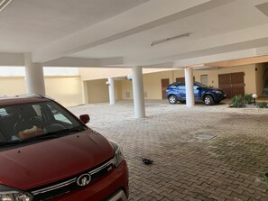 Park your car in this secure, well-lit parking area with ample space.