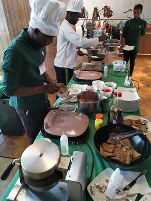 Free daily buffet breakfast