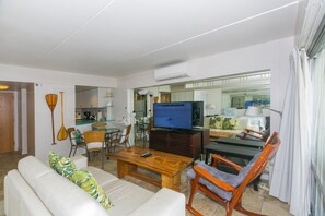Condo, 1 Bedroom | Living room - Spacious One Bedroom Harbor View Condos at Ilikai Marina With Private Balcony (Honolulu)