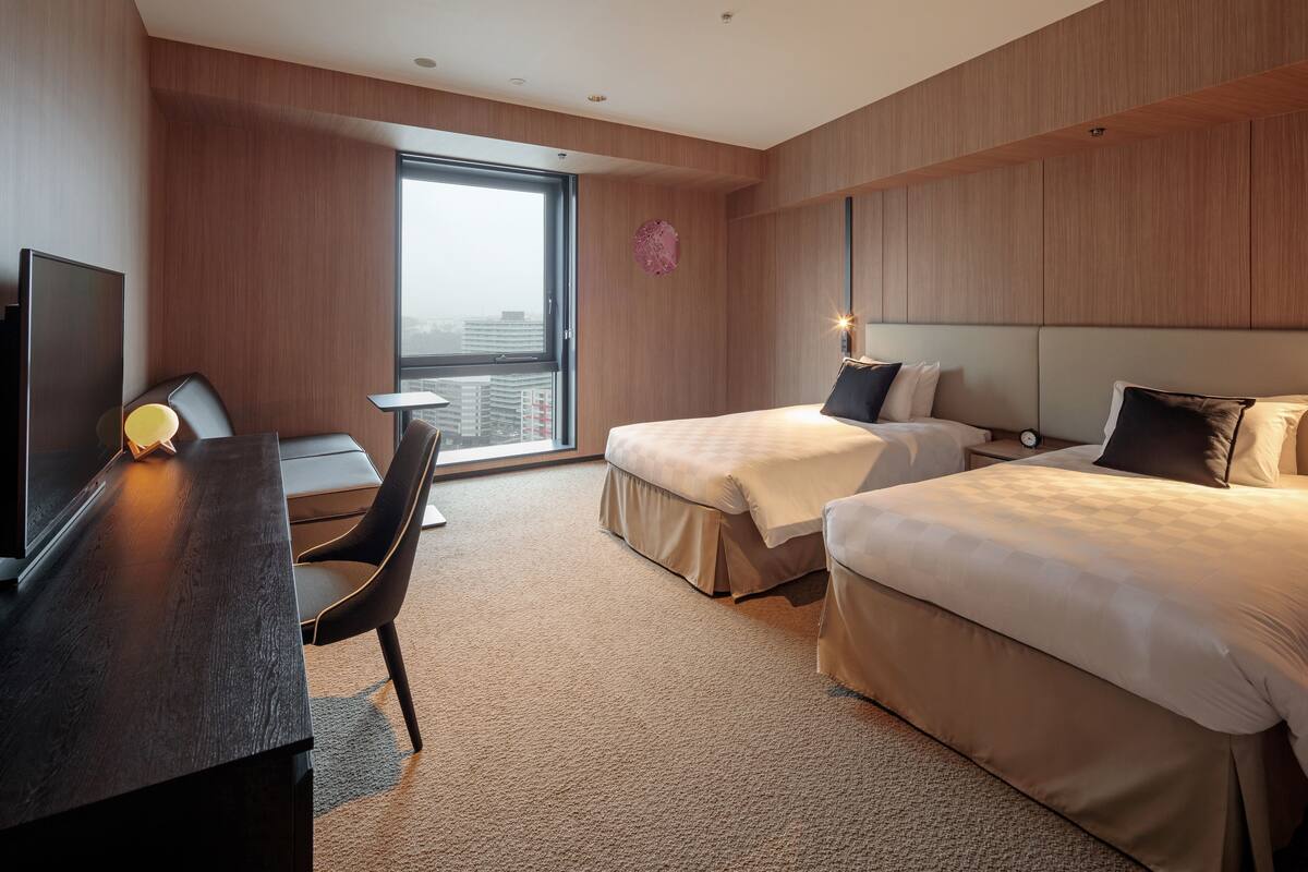 ห้องดีลักซ์ทวิน | ตู้นิรภัยในห้องพัก, ผ้าม่านกันแสง, เตารีด/โต๊ะรีดผ้า, ผ้าปูที่นอน