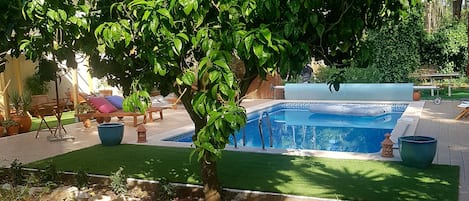 Piscine extérieure, piscine chauffée