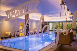 Indoor pool, seasonal outdoor pool