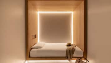 Cocoon 1 | Seprai premium, tempat tidur Select Comfort, dan kedap suara