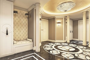 In-room safe, desk, laptop workspace, blackout curtains