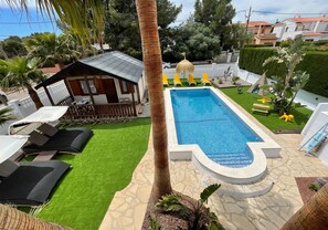 Outdoor pool - VILLA LAS PALMERAS Beautiful house with private pool  (Les Tres Cales)