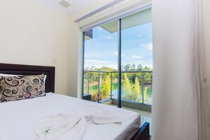 Blick vom Balkon
