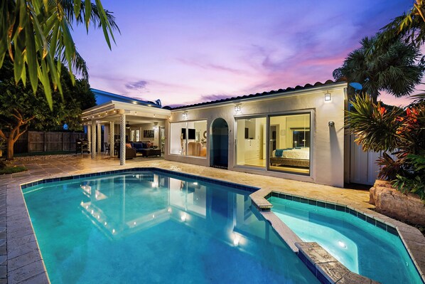 A heated pool
