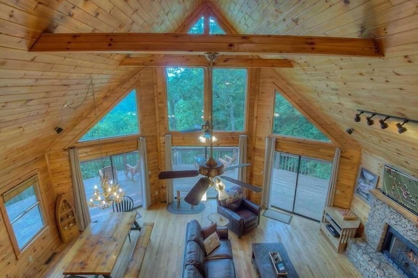 TV, fireplace, DVD player, foosball