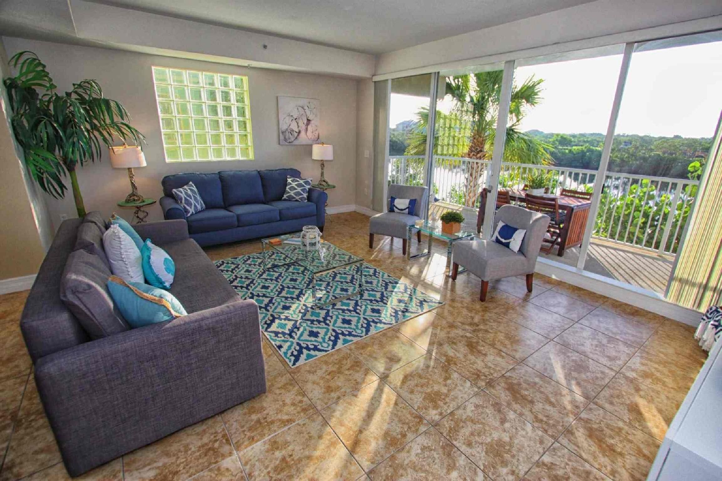 Apartment, Multiple Beds (555 Little Harbor) | Living room | Flat-screen TV, DVD player