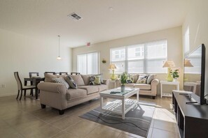 Apartment, Multiple Beds (5114 Compass Bay) | Living room | Flat-screen TV, DVD player - 5114 Compass Bay (Kissimmee)
