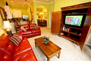 Apartment, Multiple Beds (709 Bahama Bay) | Living room | Flat-screen TV, DVD player - 709 Bahama Bay (Davenport)