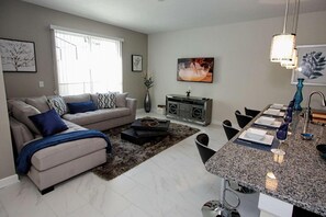 House, Multiple Beds (4888 Storey Lake) | Living room | Flat-screen TV, DVD player - 4888 Storey Lake (Kissimmee)