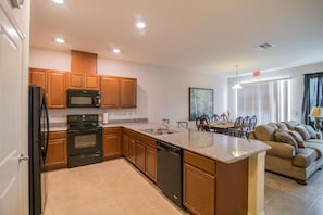 Apartment, Multiple Beds (5135 Compass Bay) | Private kitchen | Fridge, microwave, stovetop, dishwasher - 5135 Compass Bay (Kissimmee)