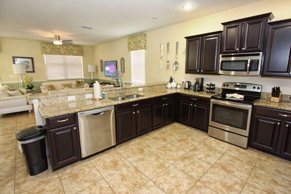 House, Multiple Beds (1478 Champions Gate) | Private kitchen | Fridge, microwave, stovetop, dishwasher