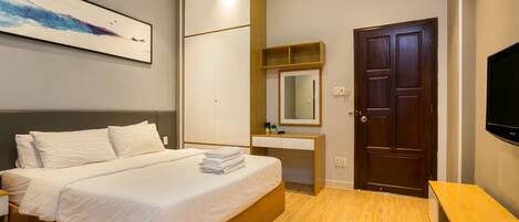 Desk, iron/ironing board, free WiFi, bed sheets