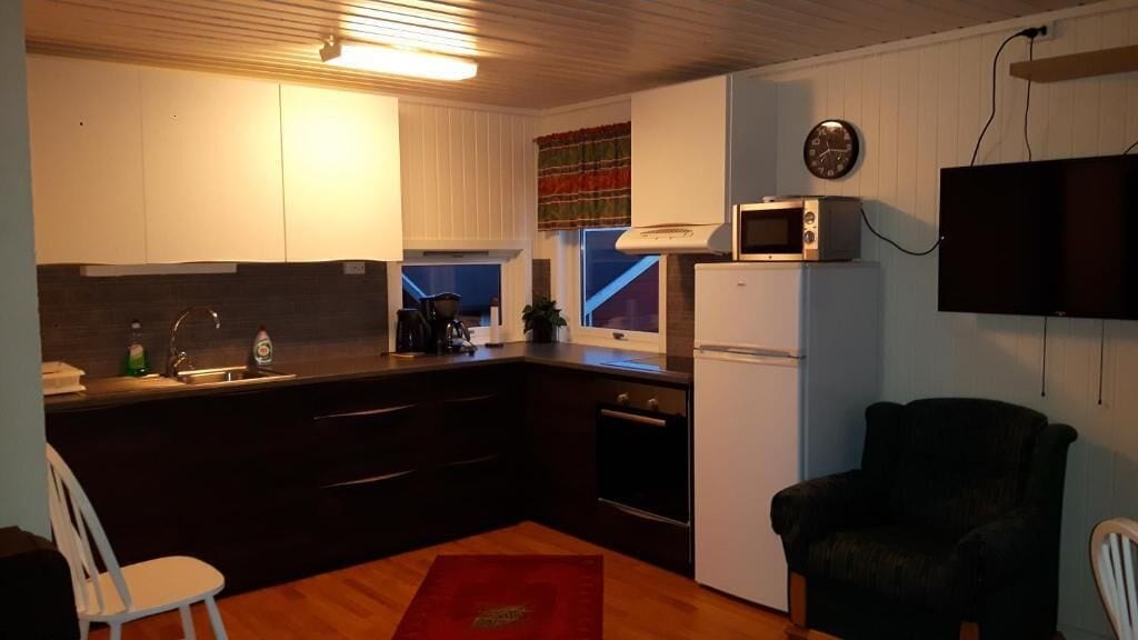 Kjøleskap, mikrobølgeovn, ovn og kokeplater