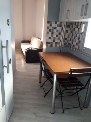 Basic Apartment, 1 Bedroom | Living area | 32-inch LCD TV with satellite channels, TV