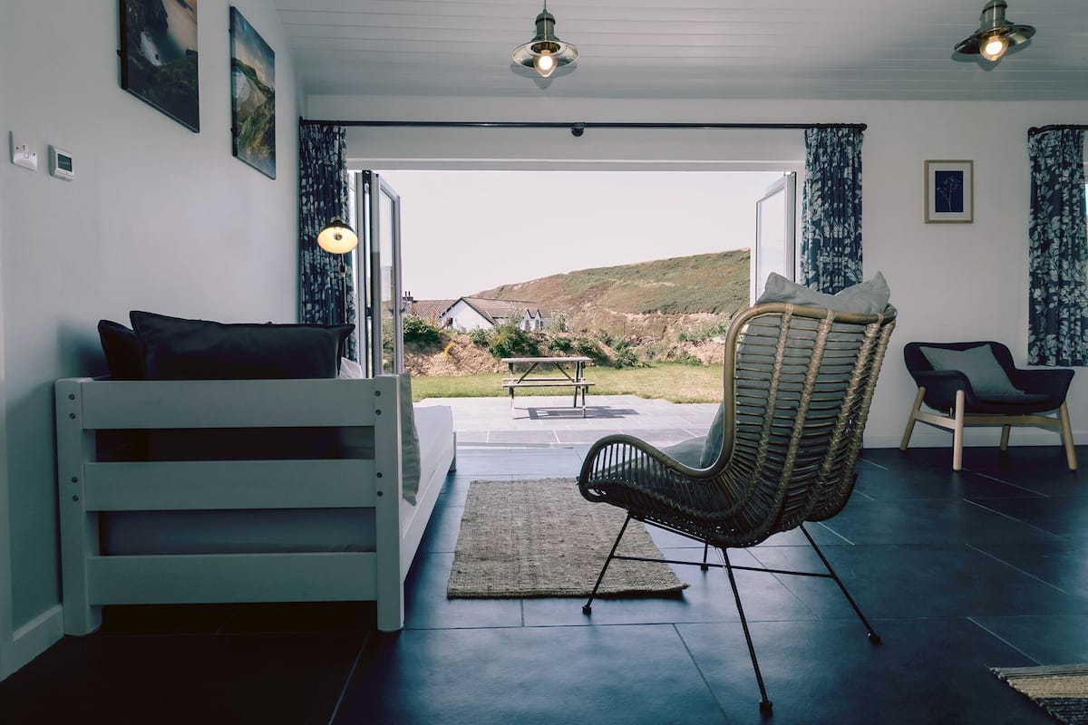 Bungalow | Ruang tamu | Pendiangan, lantai dipanaskan