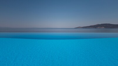 Seafront Aegeans blue pearl over infinity pool