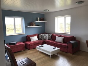 Ferienhaus, 3 Schlafzimmer | Wohnzimmer | Flachbildfernseher