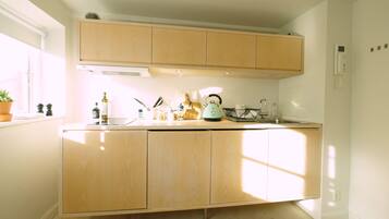 City Studio | Private kitchenette | Full-size fridge, oven, stovetop, electric kettle