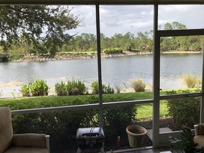 View of pond and 6th green from Lanai