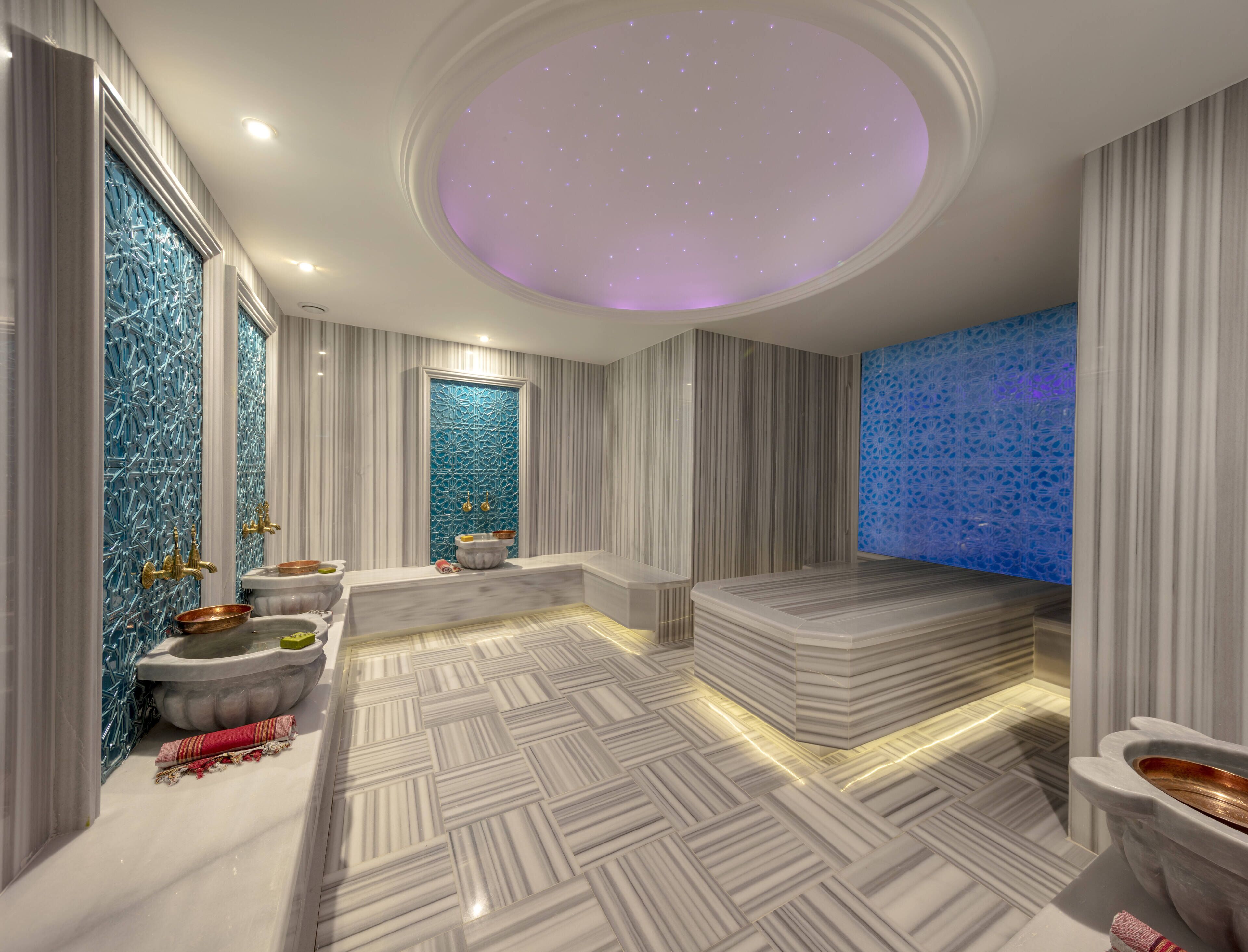 sauna, steam room, turkish bath/hammam