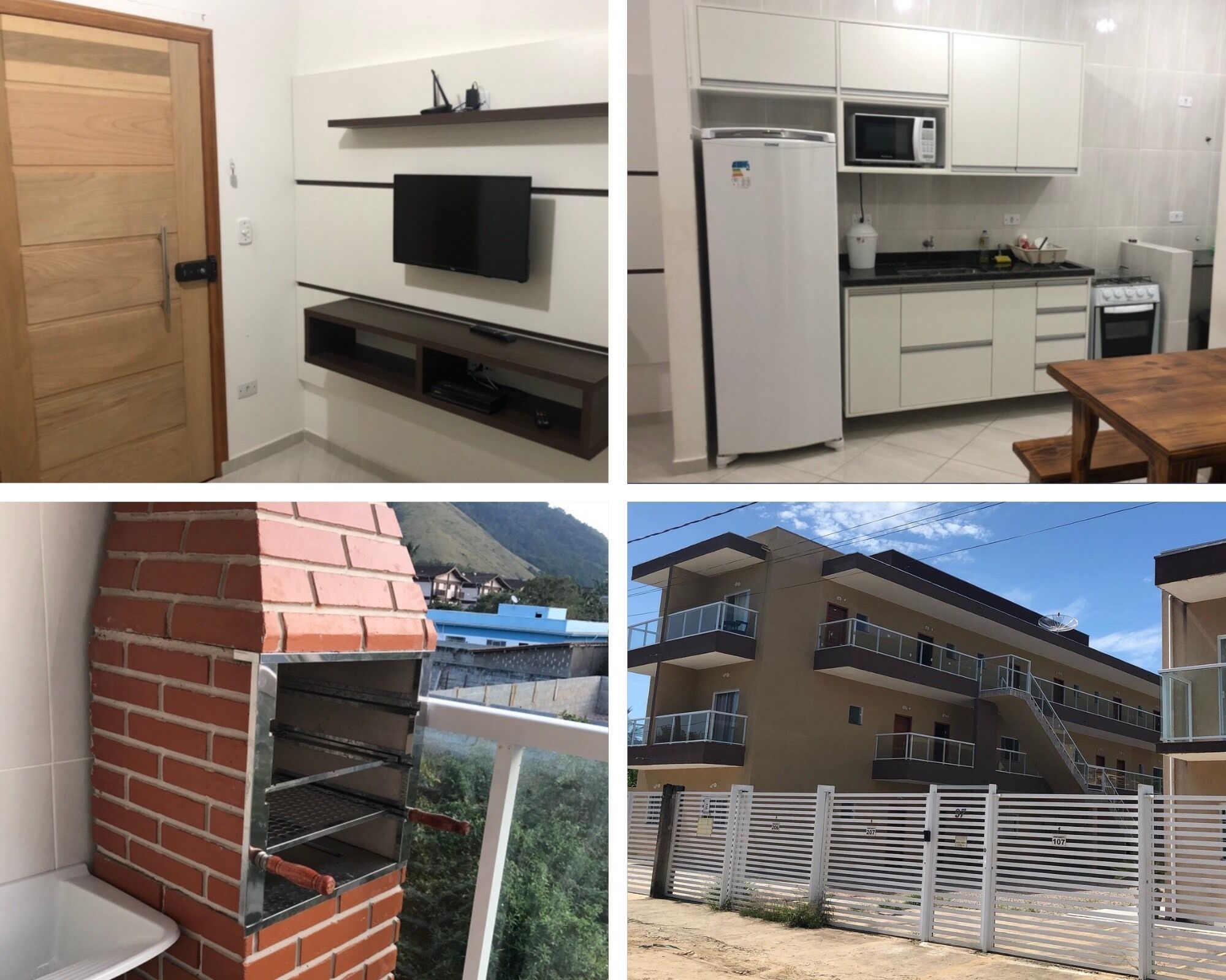 Rev 204: 800m from Maranduba beach, Ap with suite, led TV, barbecue