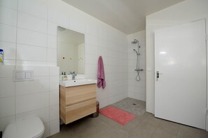 Dusche, Regendusche, Haartrockner, Handtücher