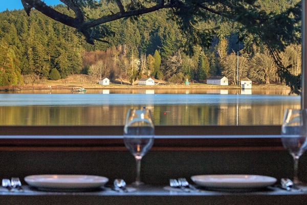 Enjoy the view of historic Bristish Camp National Park (seen across the bay) from Garrison Bay Hideaway!