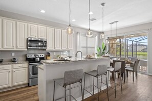 Fridge, microwave, oven, stovetop - Veranda Palms 8 Bedroom Home with Pool(2208) (Kissimmee)